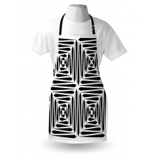 Monochromatic Stripes Art Apron