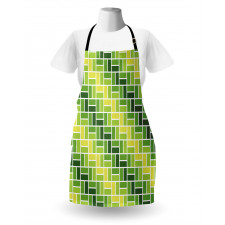 Diagonal Greenish Geometry Apron