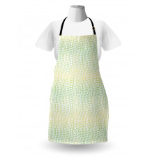 Vertical Waves Polka Dots Apron