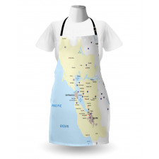 San Francisco Regions Map Art Apron