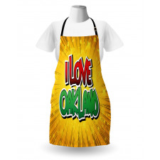 Typographic Pop Art Style Apron