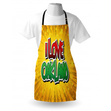 Typographic Pop Art Style Apron