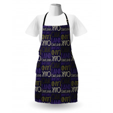 Repeating Modern Lettering Apron