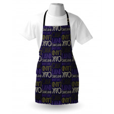 Repeating Modern Lettering Apron