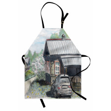 Parked Car Village House Apron