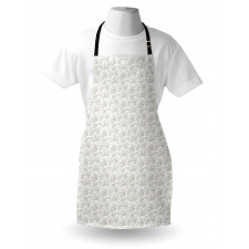 Sketchy Hand Drawn Branches Apron