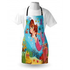 Çocuklar için Mutfak Önlüğü Rengarenk Deniz Kızı