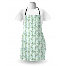 Vertical Leafy Flower Strips Apron