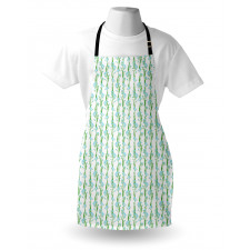 Vertical Leafy Flower Strips Apron