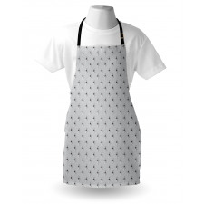 Romantic Monochrome Roses Apron