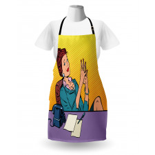 Pop Art Businesswoman Apron