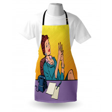 Pop Art Businesswoman Apron