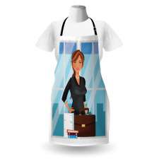 Businesswoman at Office Apron