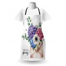 Hello Spring Flowers Art Apron