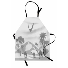 Monotone Greyscale Sand Dunes Apron