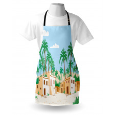 Village with Houses Trees Apron