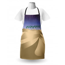 Crescent Moon Far Away Trees Apron