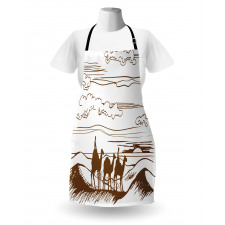 Sketchy Hand Drawn Camels Apron