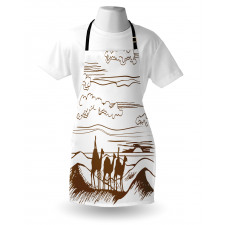 Sketchy Hand Drawn Camels Apron