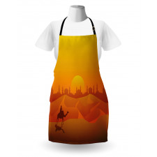 Dramatic Desert in Tangerine Apron