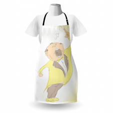 Singing Man Pastel Sketch Apron