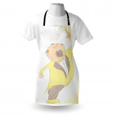 Singing Man Pastel Sketch Apron