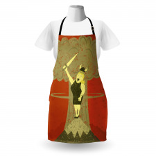 Grunge Singing Lady Apron