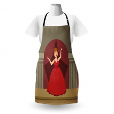 Singing Woman Formal Clothes Apron