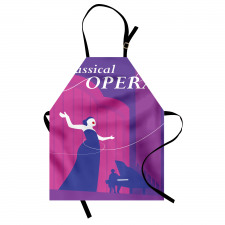 Singing Woman and Pianist Apron