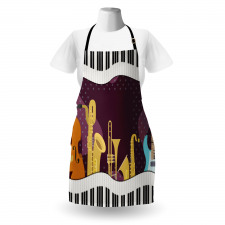 Cartoon Musical Instruments Apron