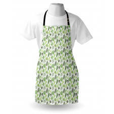 Hand Drawn Leaves Art Apron