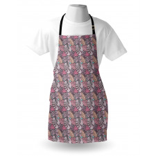 Pastel Tropical Leaves Apron