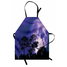 Trees on a Field at Night Apron