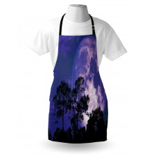 Trees on a Field at Night Apron