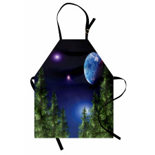 Cosmic Night Pine Trees Apron