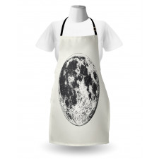 Detailed Sketchy Moon Apron