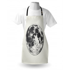 Detailed Sketchy Moon Apron