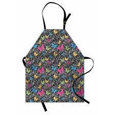 Butterflies on Zebra Apron