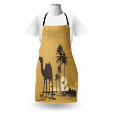 Camel and Palm Trees Sunset Apron