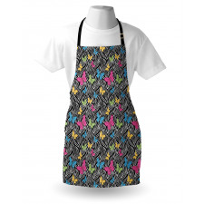 Butterflies on Zebra Apron