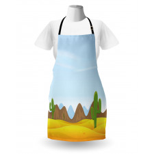 Cactus Plants Mountains Desert Apron