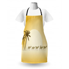 Camel Caravan and Palm Trees Apron