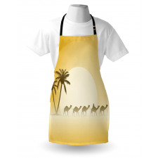 Camel Caravan and Palm Trees Apron