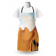 Camels and Man Silhouette Art Apron