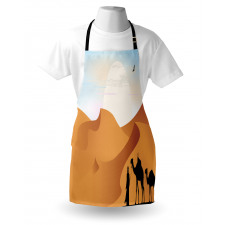 Camels and Man Silhouette Art Apron