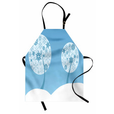 Round Snowflake Trees Apron