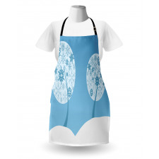 Round Snowflake Trees Apron