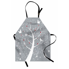 Red Berries and Birds Apron