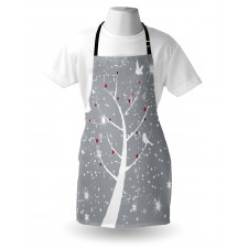 Red Berries and Birds Apron