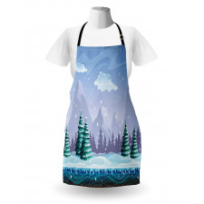 Mountains Hills Trees Apron